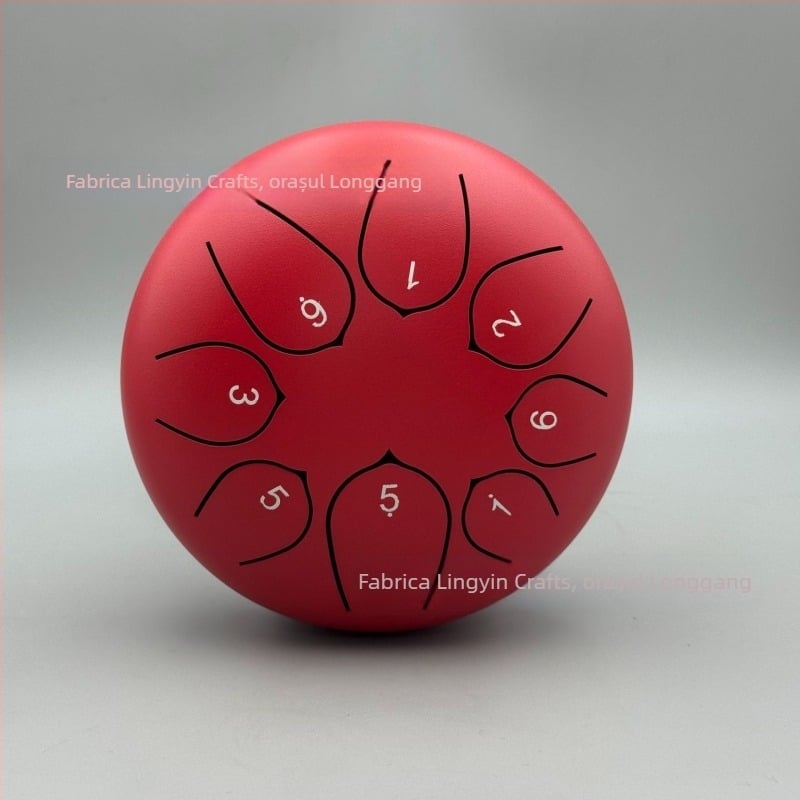 Tambur cu limbă din oțel carbon, 8 tonuri, modelul 6-8-8, pentru copii și meditație