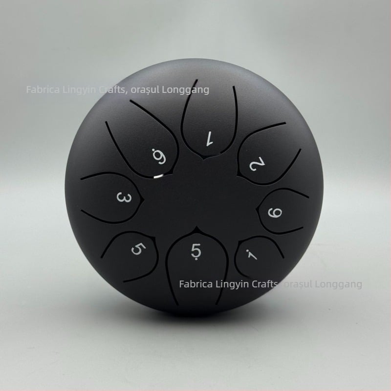 Tambur cu limbă din oțel carbon, 8 tonuri, modelul 6-8-8, pentru copii și meditație