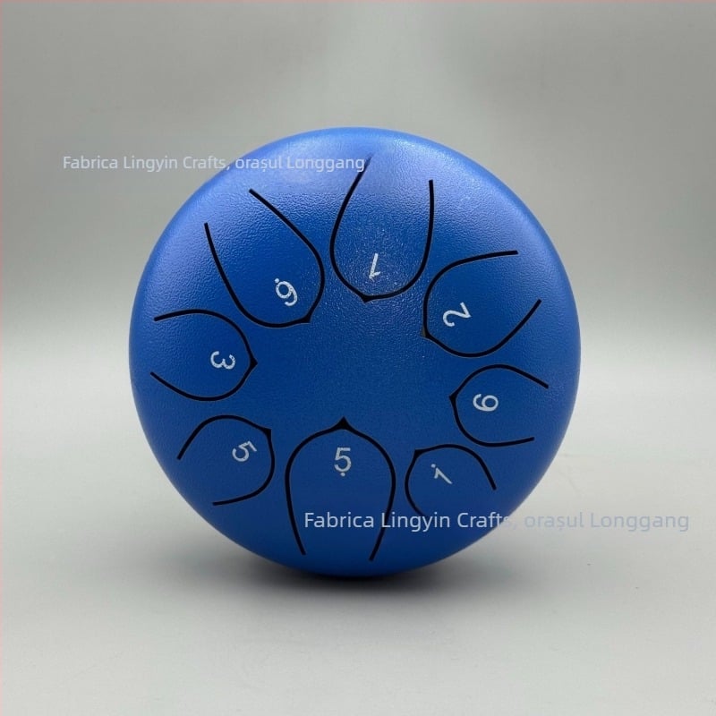 Tambur cu limbă din oțel carbon, 8 tonuri, modelul 6-8-8, pentru copii și meditație