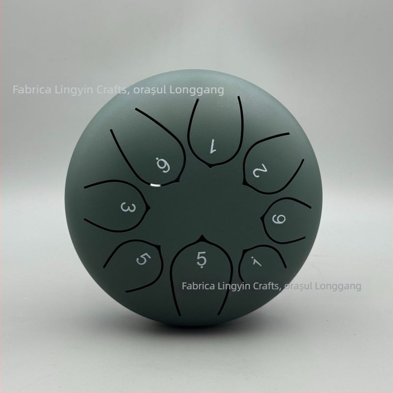 Tambur cu limbă din oțel carbon, 8 tonuri, modelul 6-8-8, pentru copii și meditație