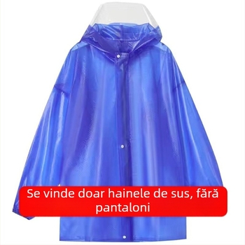 Poncho de ploaie unisex din PVC, subțire, impermeabil, piesă într-o singură bucată pentru ciclism și drumeții în aer liber