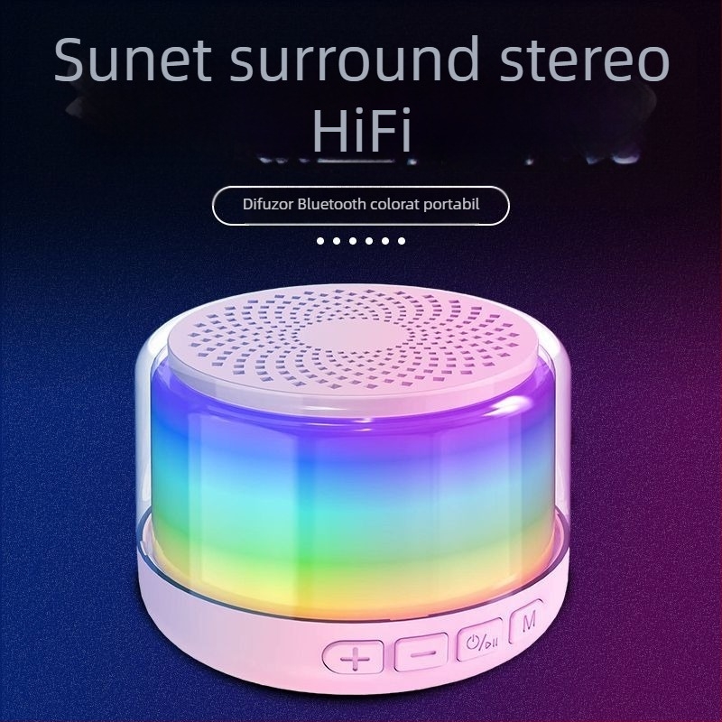 Difuzor Bluetooth K8, 5W, Bluetooth 5.0, interval de frecvență 100Hz-20kHz, SNR ≥70dB, baterie încorporată 300–500mAh