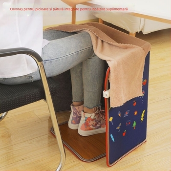 Încălzitor pentru picioare sub birou, încălzire USB și de la priză, 200W, telecomandă