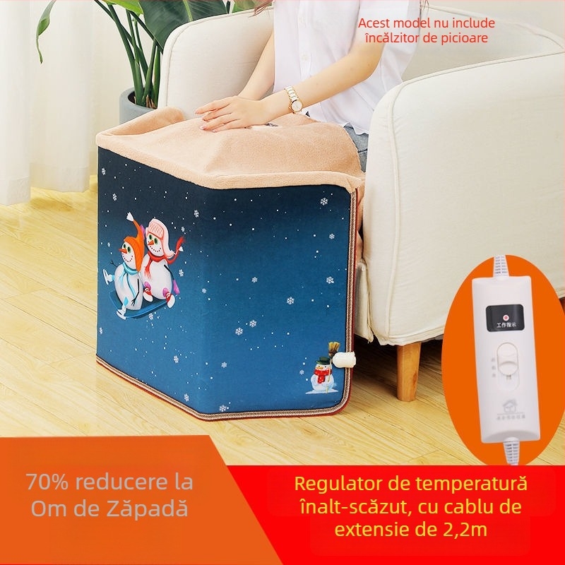 Încălzitor pentru picioare sub birou, încălzire USB și de la priză, 200W, telecomandă