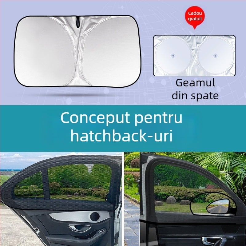 Plasă de protecție pentru fereastra laterală a mașinii – material plasă, compatibilitate universală, protecție împotriva insectelor și umbrire