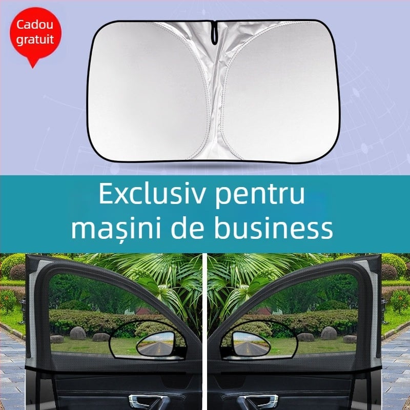Plasă de protecție pentru fereastra laterală a mașinii – material plasă, compatibilitate universală, protecție împotriva insectelor și umbrire
