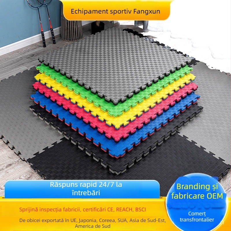 Covoraș de podea Taekwondo din spumă EVA – modular, antiderapant, absorbant de șocuri
