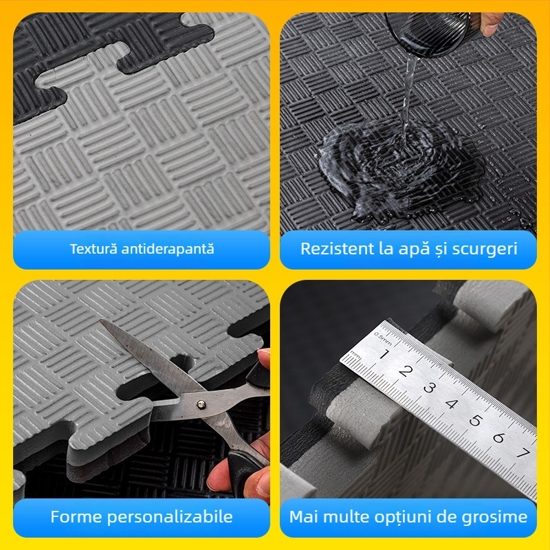 Covoraș de podea Taekwondo din spumă EVA – modular, antiderapant, absorbant de șocuri