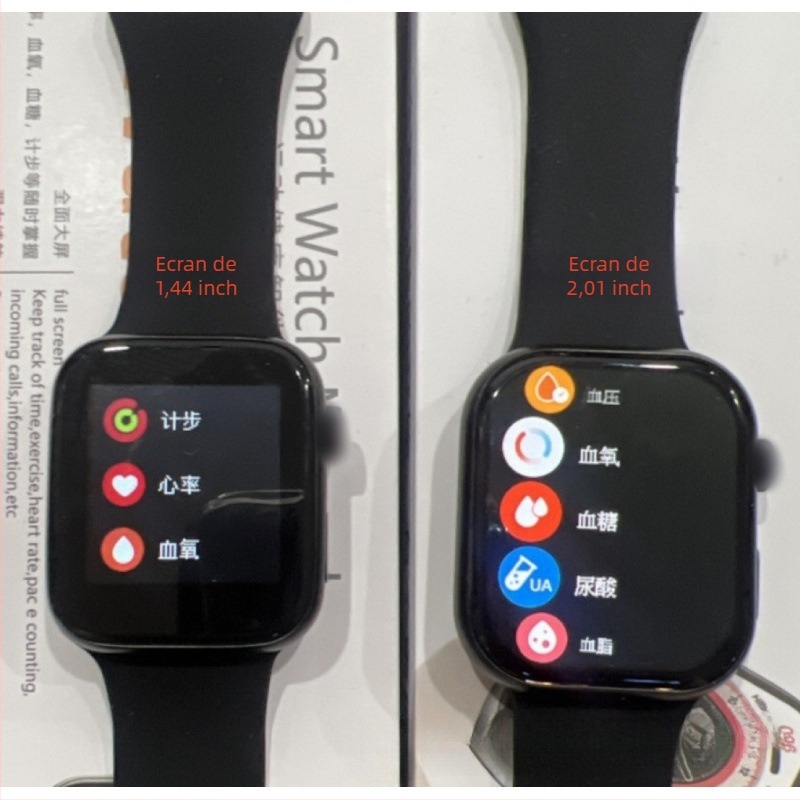 Smartwatch cu monitorizare ritm cardiac, tensiune arterială și oxigen din sânge, apeluri Bluetooth, monitorizare somn, compatibil iOS