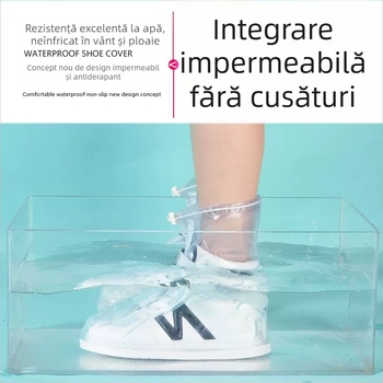 Capace pentru încălțăminte din PVC, reutilizabile, impermeabile, antiderapante, rezistente la uzură, cu design îngroșat