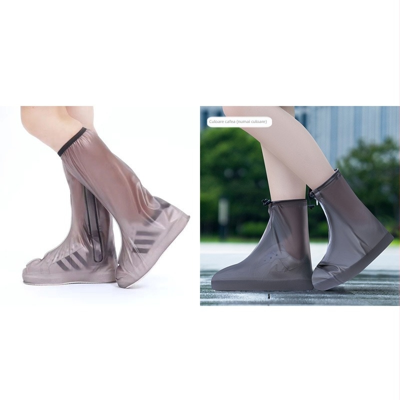 Capace pentru încălțăminte din PVC, reutilizabile, impermeabile, antiderapante, rezistente la uzură, cu design îngroșat