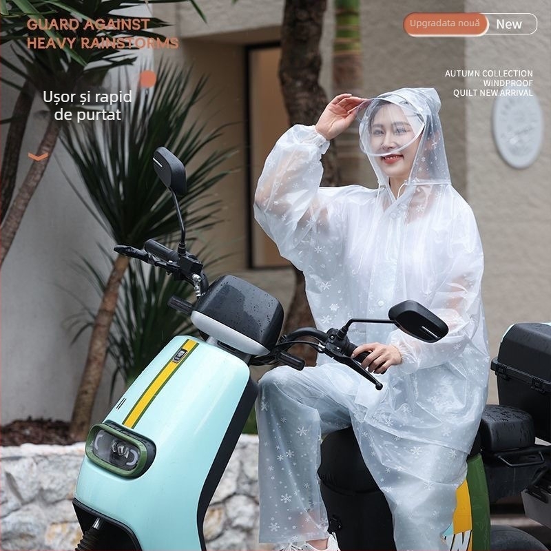 Set de impermeabil Yu Ao, jachetă și pantaloni de ploaie, protecție completă pentru adulți, PVC 0,16 mm, reutilizabil