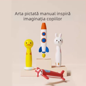 Umbrelă pentru copii cu cadru din fibre cu 8 brațe, tijă din aluminiu, mâner din lemn, deschidere manuală