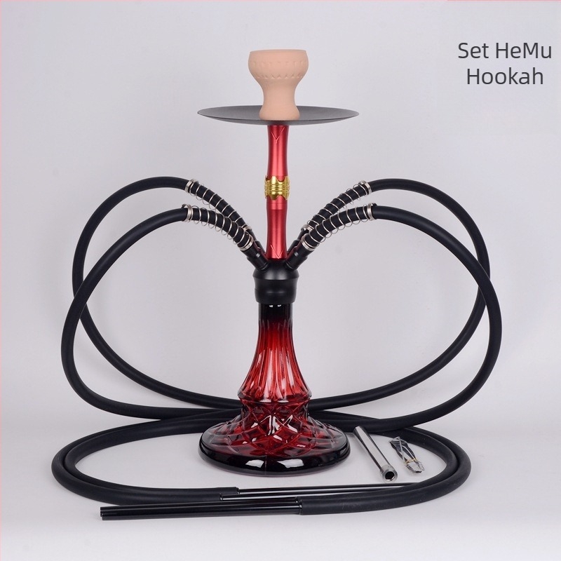 Narghilea din aliaj de aluminiu, Hemu 6002, minimalist modern, personalizare logo disponibil