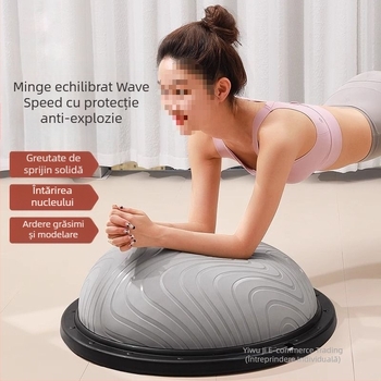 minge de yoga din ABS, minge semi-sferică pentru echilibru, antrenament de nucleu și pilates