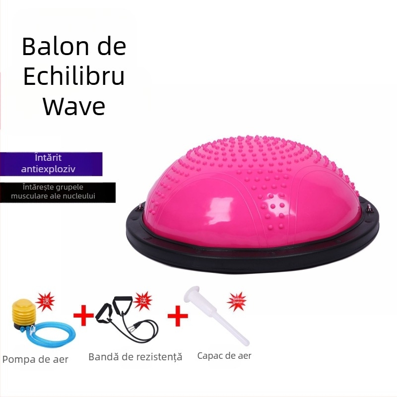 Minge de echilibru pentru yoga, semi-rotundă - PVC, 6 kg, gonflabilă, Model 0332