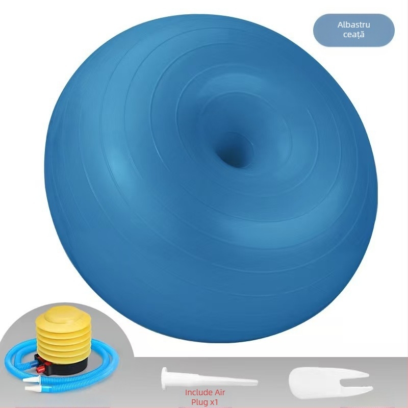 Minge de yoga PVC, formă gogoașă îngroșată, 900 g, pentru fitness și stabilitate postnatală