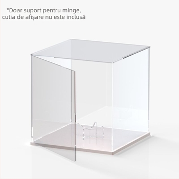 Cutie de afișare din acril cu oglindă pentru minge de baschet, cu capac de protecție împotriva prafului