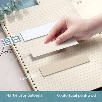 Hârtie pentru dosare cu 60 de foi, hârtie offset dublă, compatibilă cu găuri 8/20/26/30