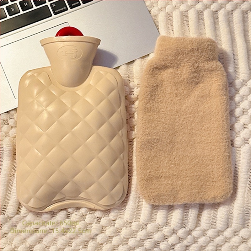 Sticlă de apă fierbinte, umplută cu apă — PVC cu densitate înaltă, încălzire prin injecție de apă, Lemon book, personalizabil