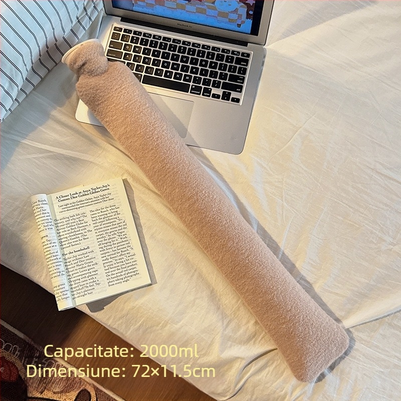 Sticlă de apă fierbinte, umplută cu apă — PVC cu densitate înaltă, încălzire prin injecție de apă, Lemon book, personalizabil