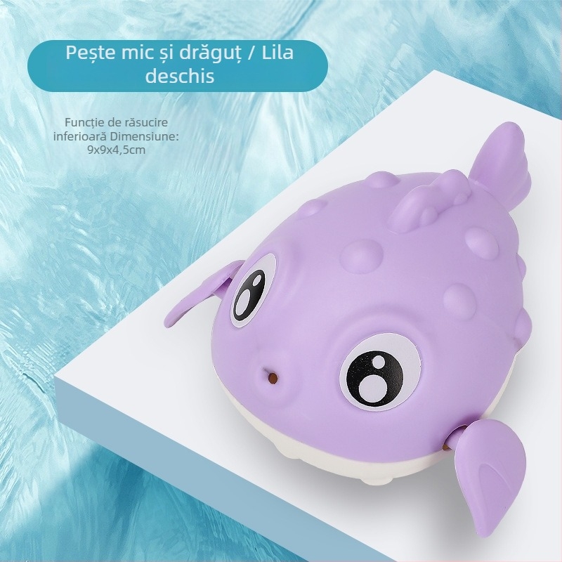 Set de jucării pentru baie pentru copii: girafă desen animat și rață pentru joacă în apă, cu lingură de apă care se rotește – Material plastic, pentru 3–6 ani, ambalaj sigilat, personalizare cu logo