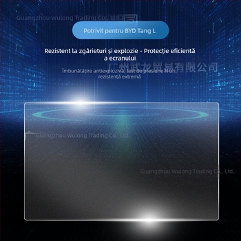 Protecție pentru ecran din sticlă temperată pentru display-ul central de navigație BYD Tang L — turnare monolitică, anti-amprentare, rezistent la zgârieturi și uzură, rezistent la temperaturi ridicate/scăzute