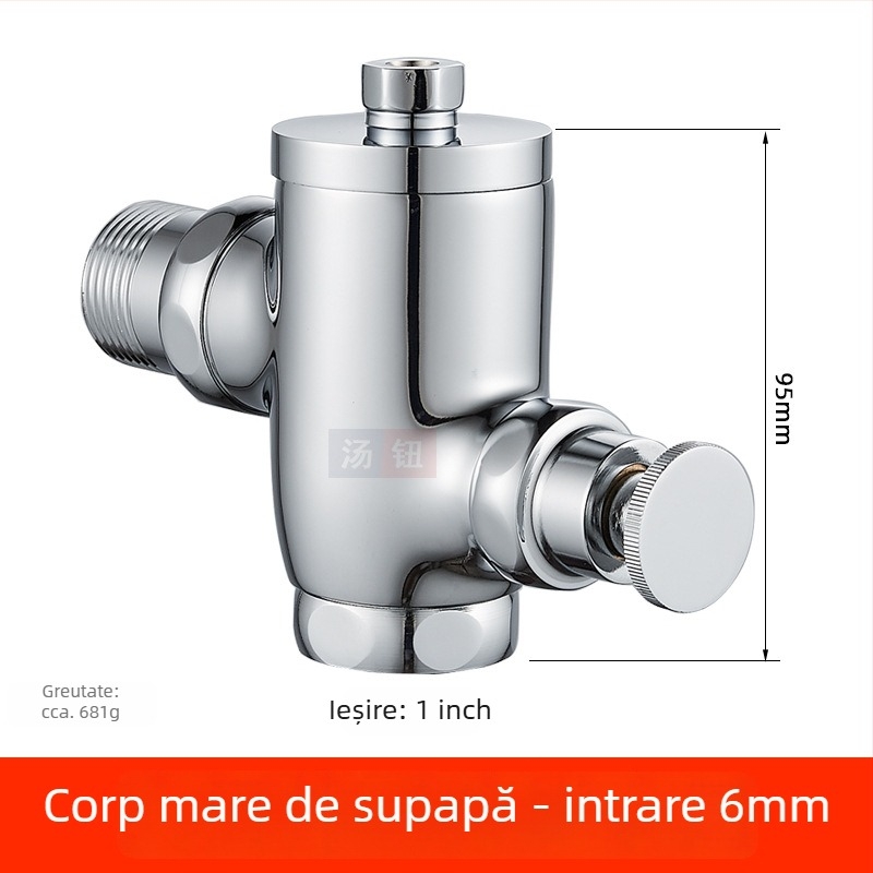 Valvă de spălare încastrată în perete pentru toaletă de tip squat, reglaj cu apă întârziat de 1 inch, comutator pedala, model 311B, cupru