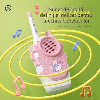 Walkie-Talkie pentru copii cu recunoaștere vocală, alimentat cu baterii, carcasă din plastic, ideal pentru comunicarea părinte-copil (7–14 ani)