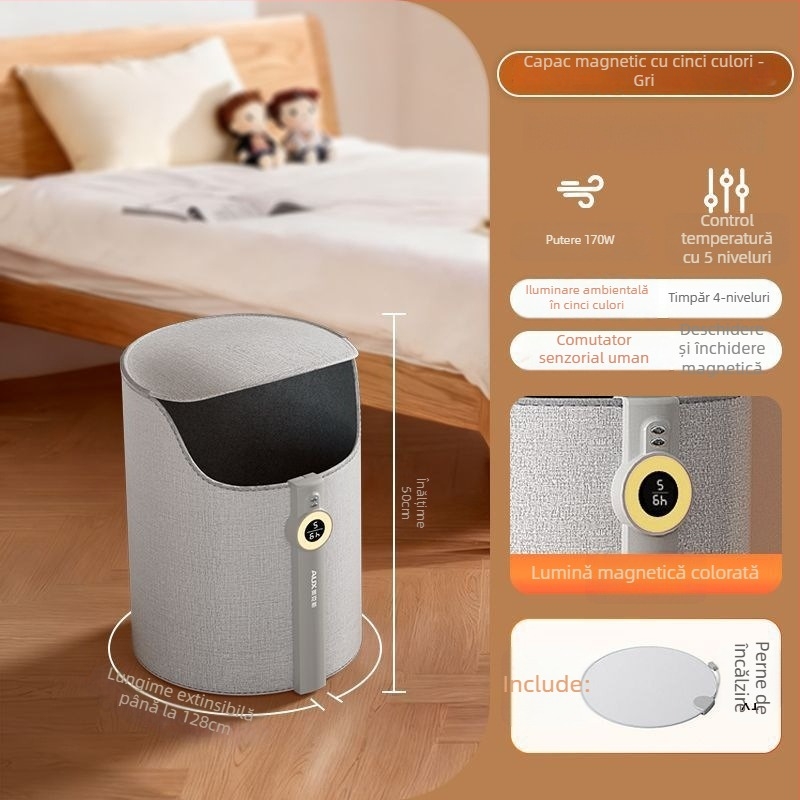 Covoraș încălzitor pentru picioare sub birou - funcționare mecanică, alimentare prin priză, 170V, universal