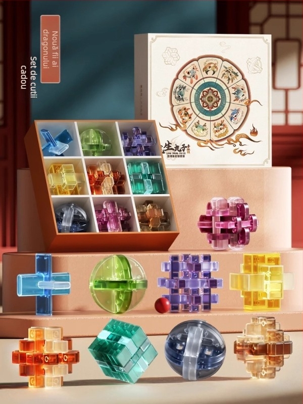 Puzzle Luban Lock, material plastic, pentru vârste 7–14 ani