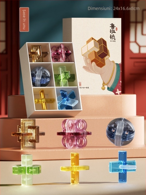 Puzzle Luban Lock, material plastic, pentru vârste 7–14 ani