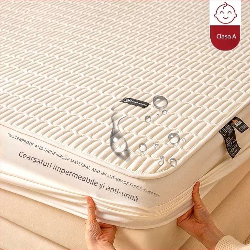 Protecție impermeabilă pentru saltea cu husă quiltată - cearșaf elastic, pentru o persoană, vară