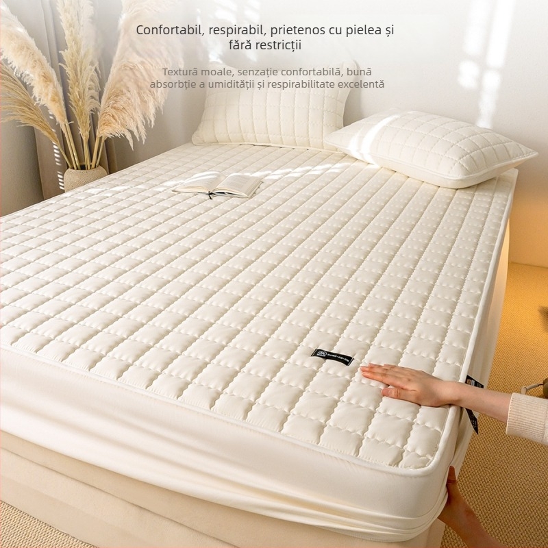 Protecție impermeabilă pentru saltea cu husă quiltată - cearșaf elastic, pentru o persoană, vară
