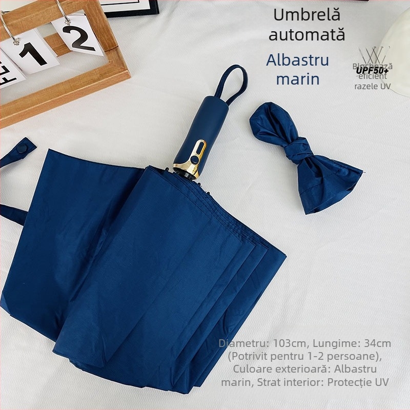 Umbrelă automată pentru femei, cu 60 de brațe, pentru soare și ploaie, protecție UV