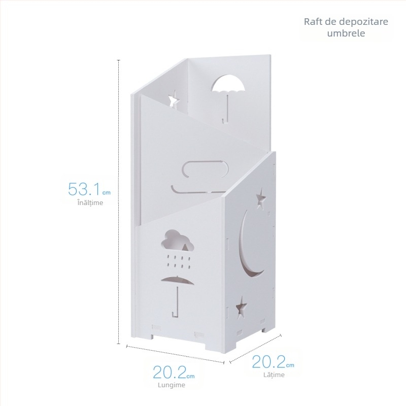 Suport pentru umbrele pe podea – Raft de depozitare multifuncțional, cu brațe și tijă din aliaj, design simplu și modern