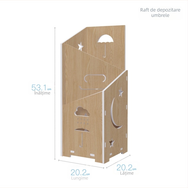 Suport pentru umbrele pe podea – Raft de depozitare multifuncțional, cu brațe și tijă din aliaj, design simplu și modern