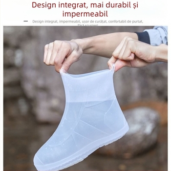 Huse de încălțăminte din silicon pentru bărbați și femei, impermeabile, antiderapante, rezistente la uzură, îngroșate.