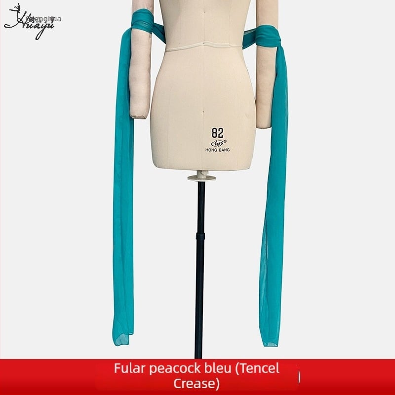 Șal Hanfu pentru femei – costum antic, pentru reprezentații de dans, panglică lungă, amestec Spandex 50-70%, vara 2025