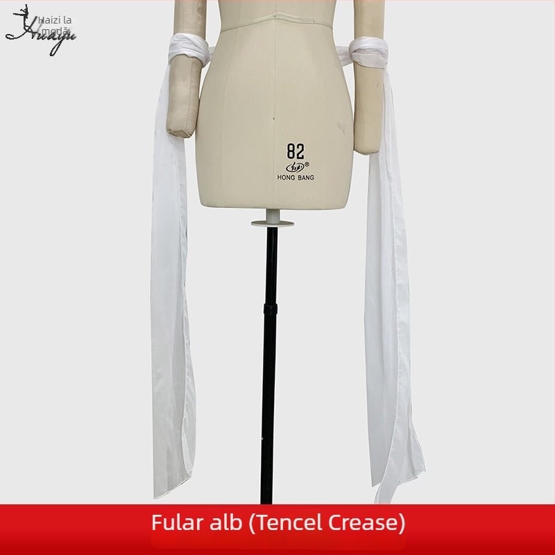 Șal Hanfu pentru femei – costum antic, pentru reprezentații de dans, panglică lungă, amestec Spandex 50-70%, vara 2025
