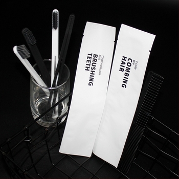 Set de produse de igienă de unică folosință pentru camerele de hotel, plastic PS, biodegradabil, imprimare logo, personalizare disponibilă