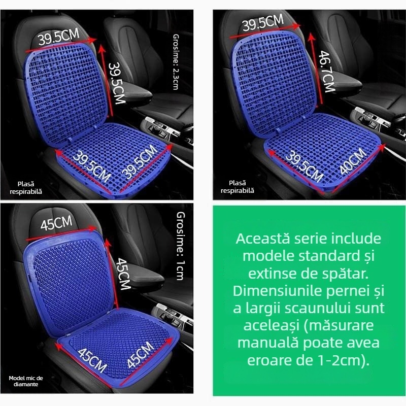 Perne de șezut auto, PVC respirabil, pentru camion mic, forklift și excavator; piesă unică
