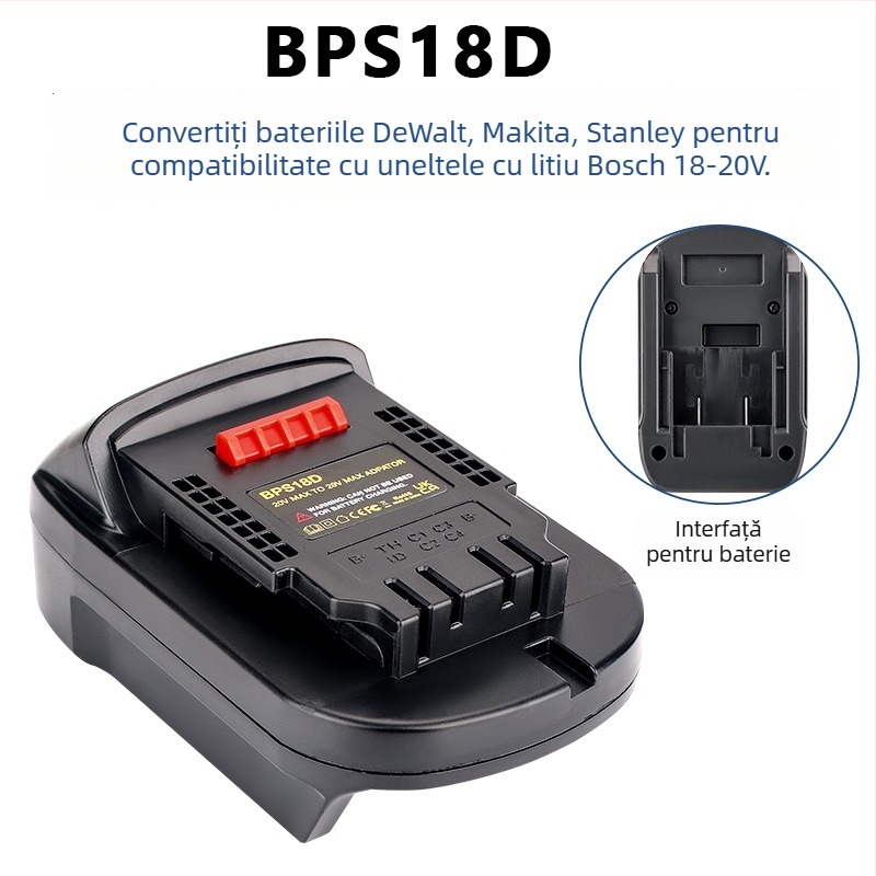 Adaptor DM18M pentru bateria Dewei 18-20V către uneltele Makita, convertor 5V 2.1A
