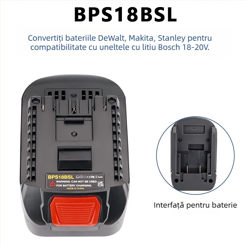 Adaptor DM18M pentru bateria Dewei 18-20V către uneltele Makita, convertor 5V 2.1A