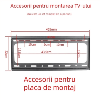 Accesoriu pentru montaj TV pe perete — placă cu cârlig, capacitate 11–15 kg, suport din fier, compatibil cu montaj pe perete, control mecanic