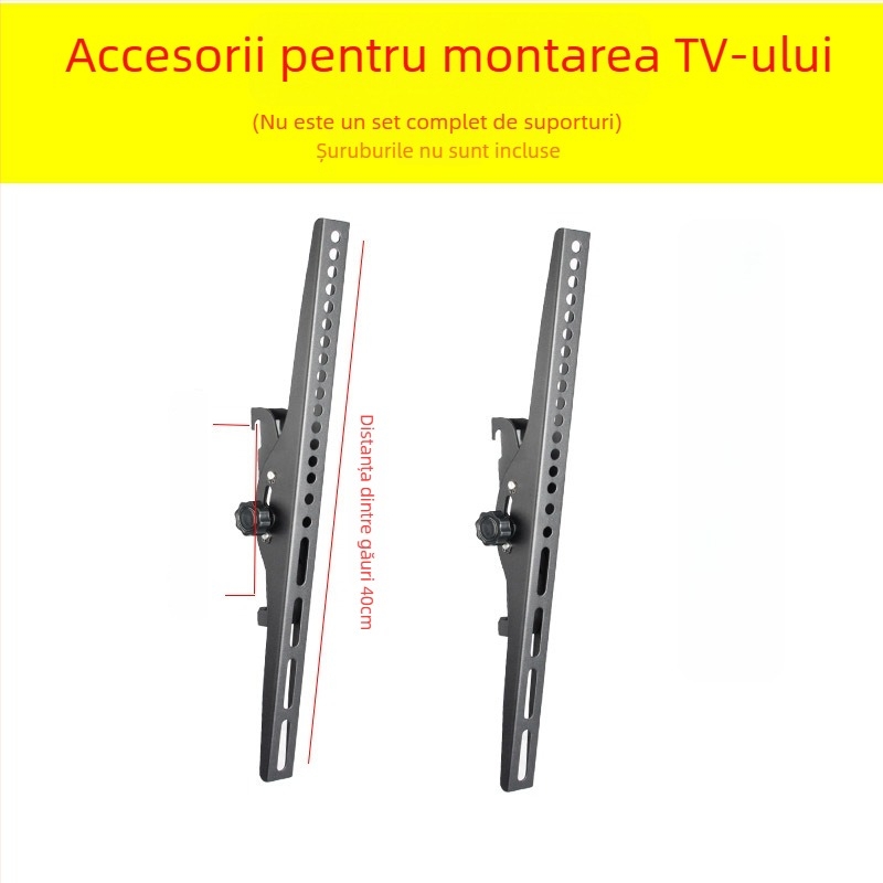 Accesoriu pentru montaj TV pe perete — placă cu cârlig, capacitate 11–15 kg, suport din fier, compatibil cu montaj pe perete, control mecanic