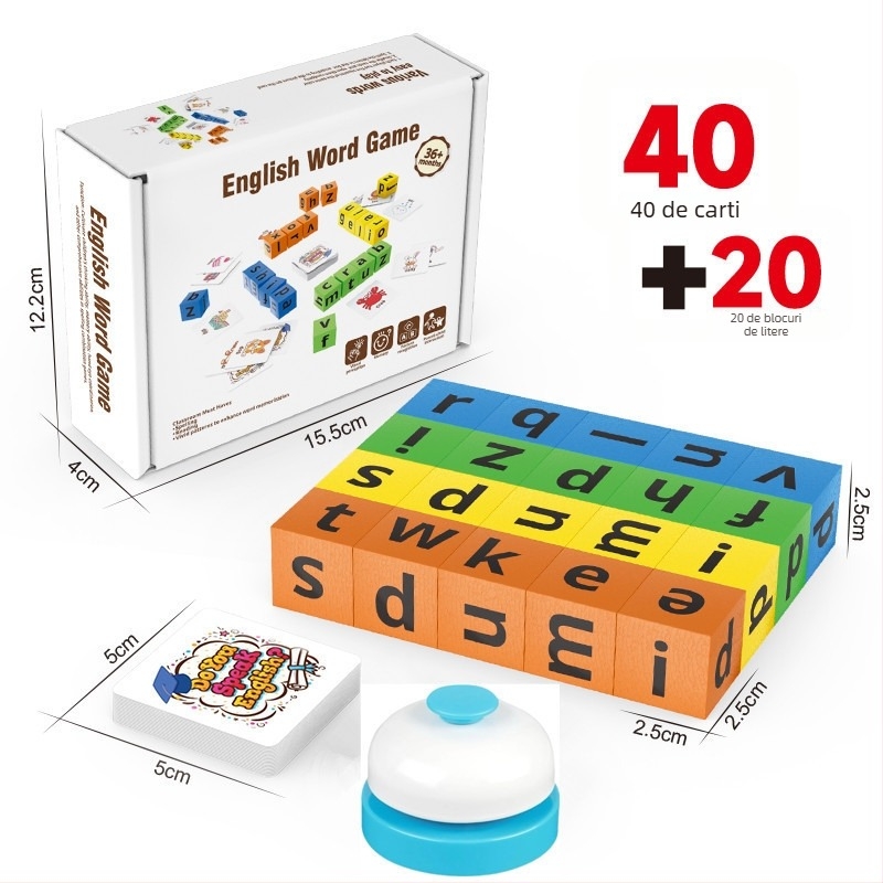 Joc educațional de masă: potrivirea literelor alfabetului englez pentru copii 3–6 ani, învățare interactivă părinte-copil