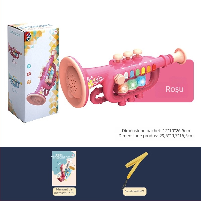 Jucărie muzicală cu instrument de suflat iluminat — Yitong, pentru copii 4–6 ani