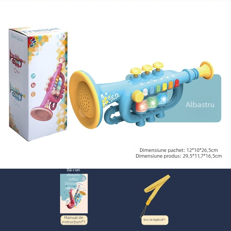 Jucărie muzicală cu instrument de suflat iluminat — Yitong, pentru copii 4–6 ani