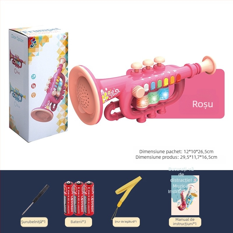 Jucărie muzicală cu instrument de suflat iluminat — Yitong, pentru copii 4–6 ani